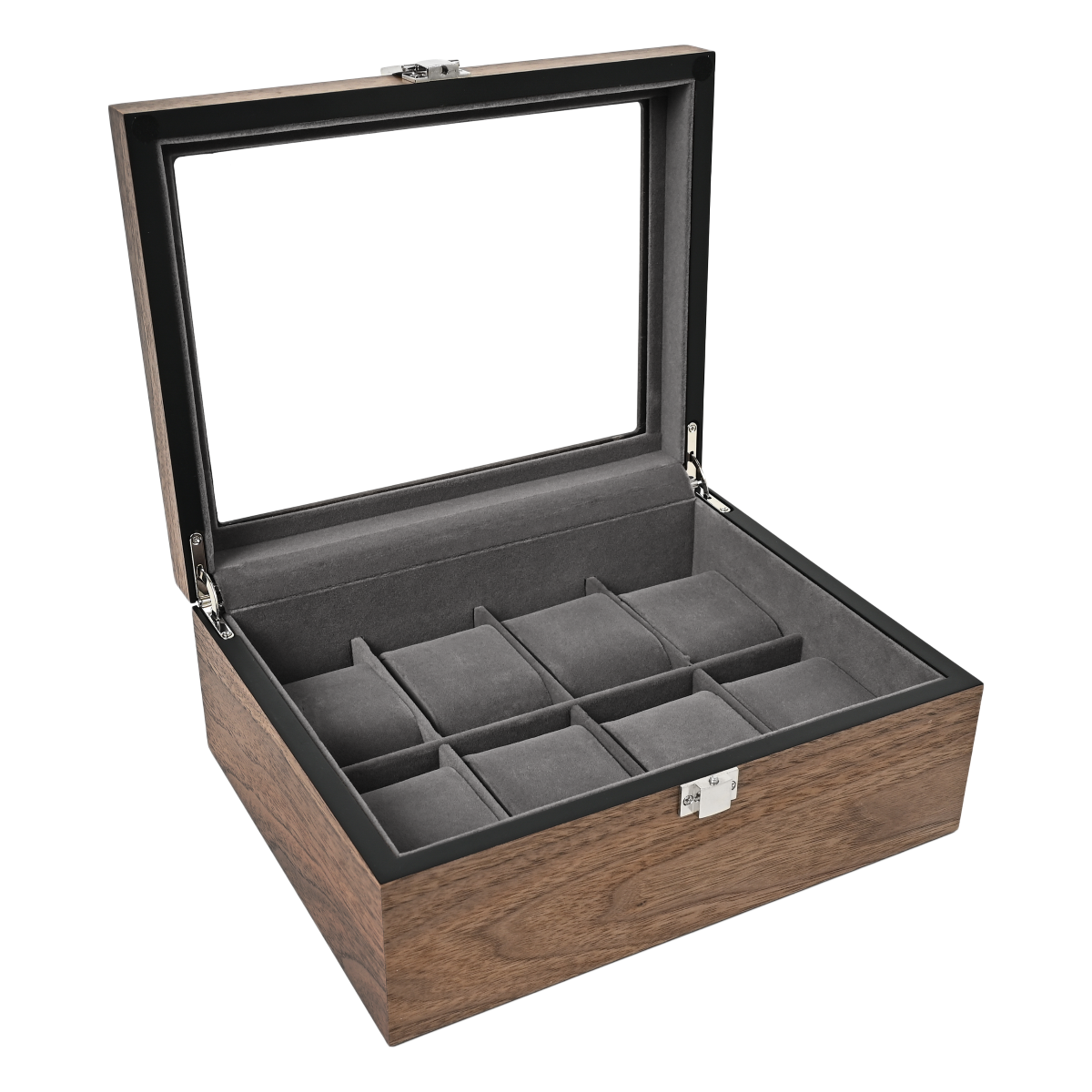 エスプリマ腕時計収納ケース6個用 鍵付き 木 コクタン 高級