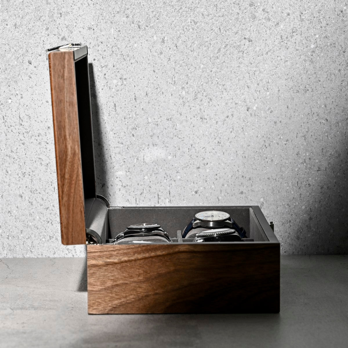 クルミ木製8本腕時計収納時計ケース クルミ木目 ES5318WD (窓あり)