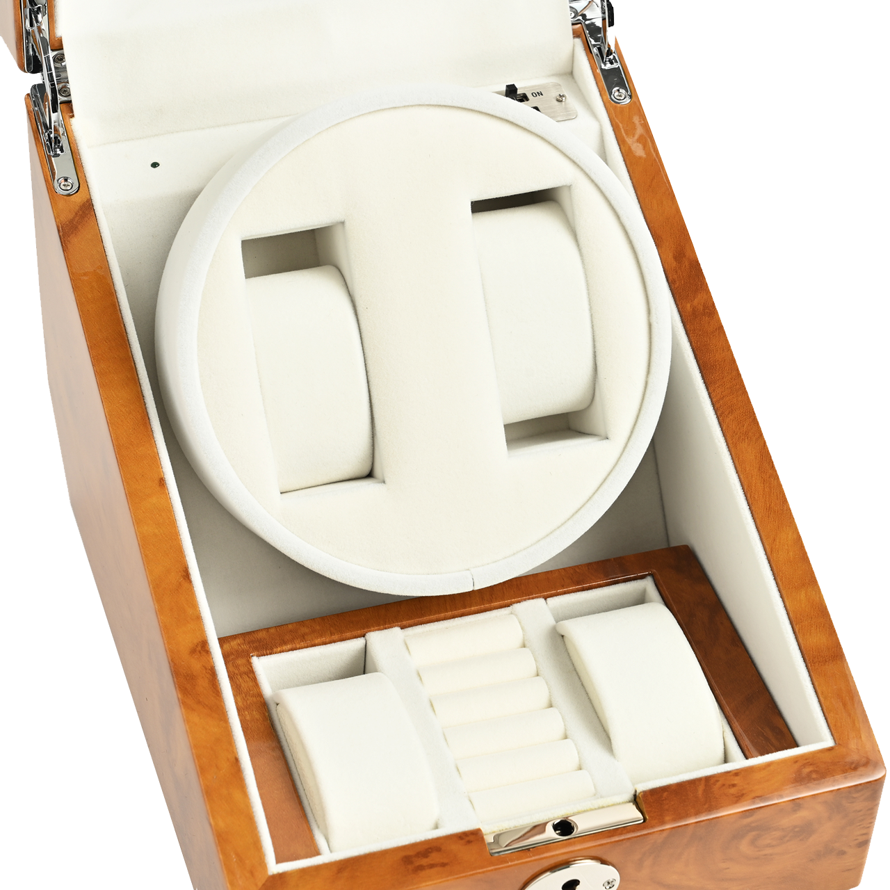 木製腕時計2本巻きワインディングマシーン  (薄木目) LU2223001RW