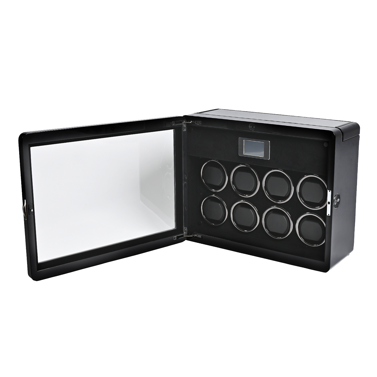 木製腕時計8本巻きワインディングマシーン  (ピアノブラック) LU72008BK