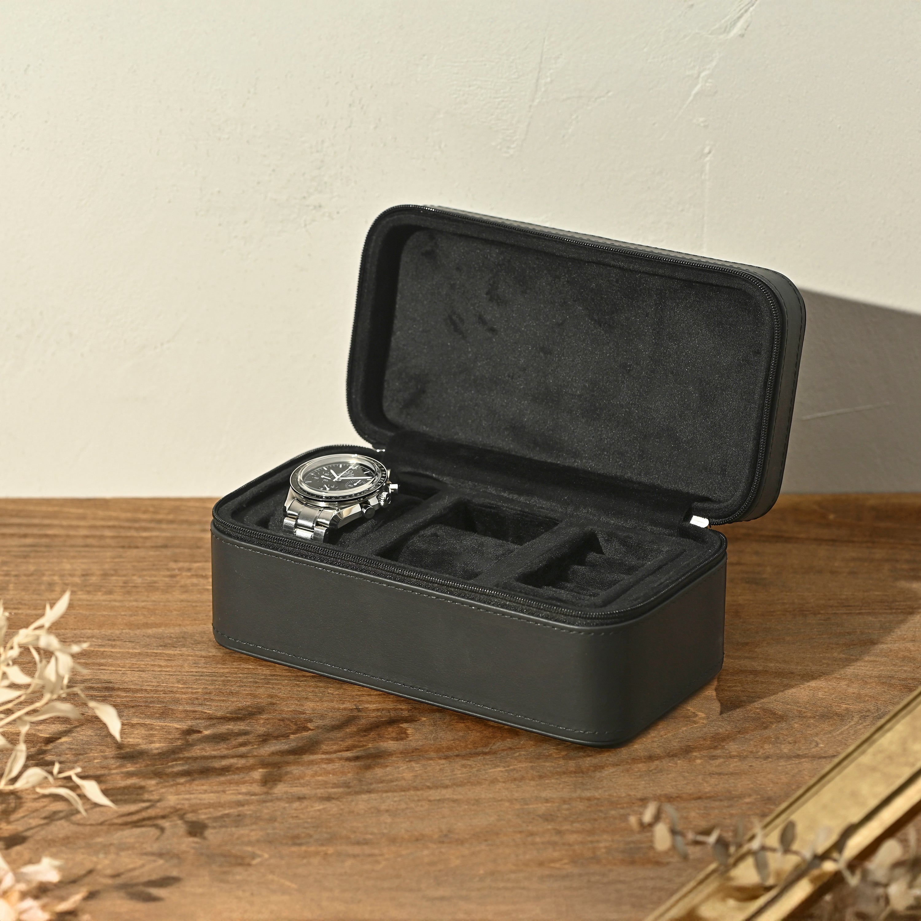 ウォッチ&ジュエリーボックス/3本用 LU8103BKBK