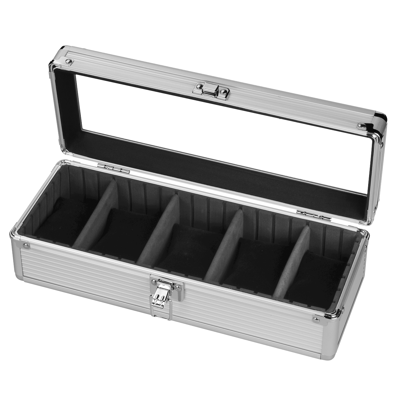 アルミ製 腕時計5本収納時計ケース(シルバー)SE54015AL