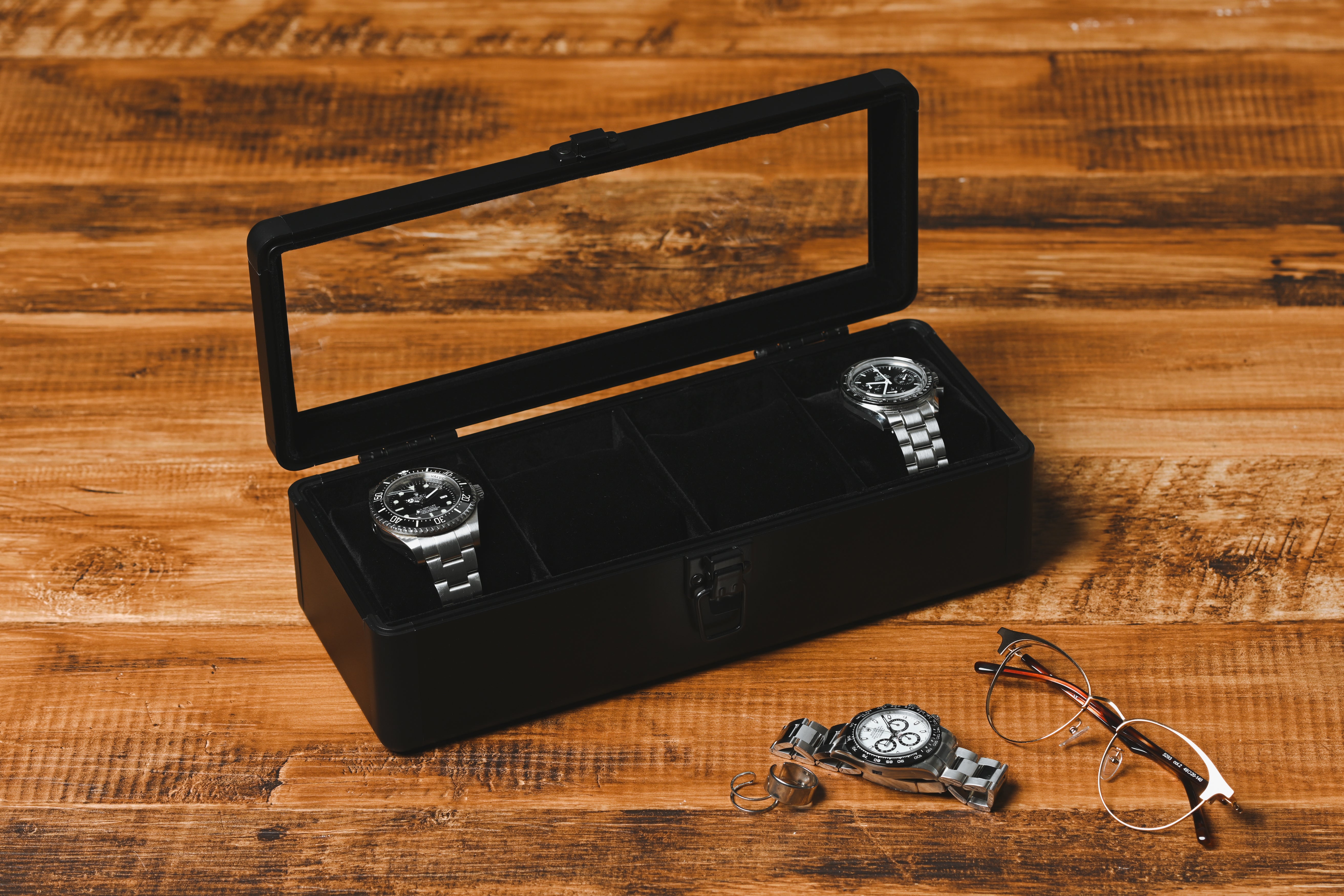 プレミアム アルミ タイムボックス 4本用(ブラック)SE54025BK