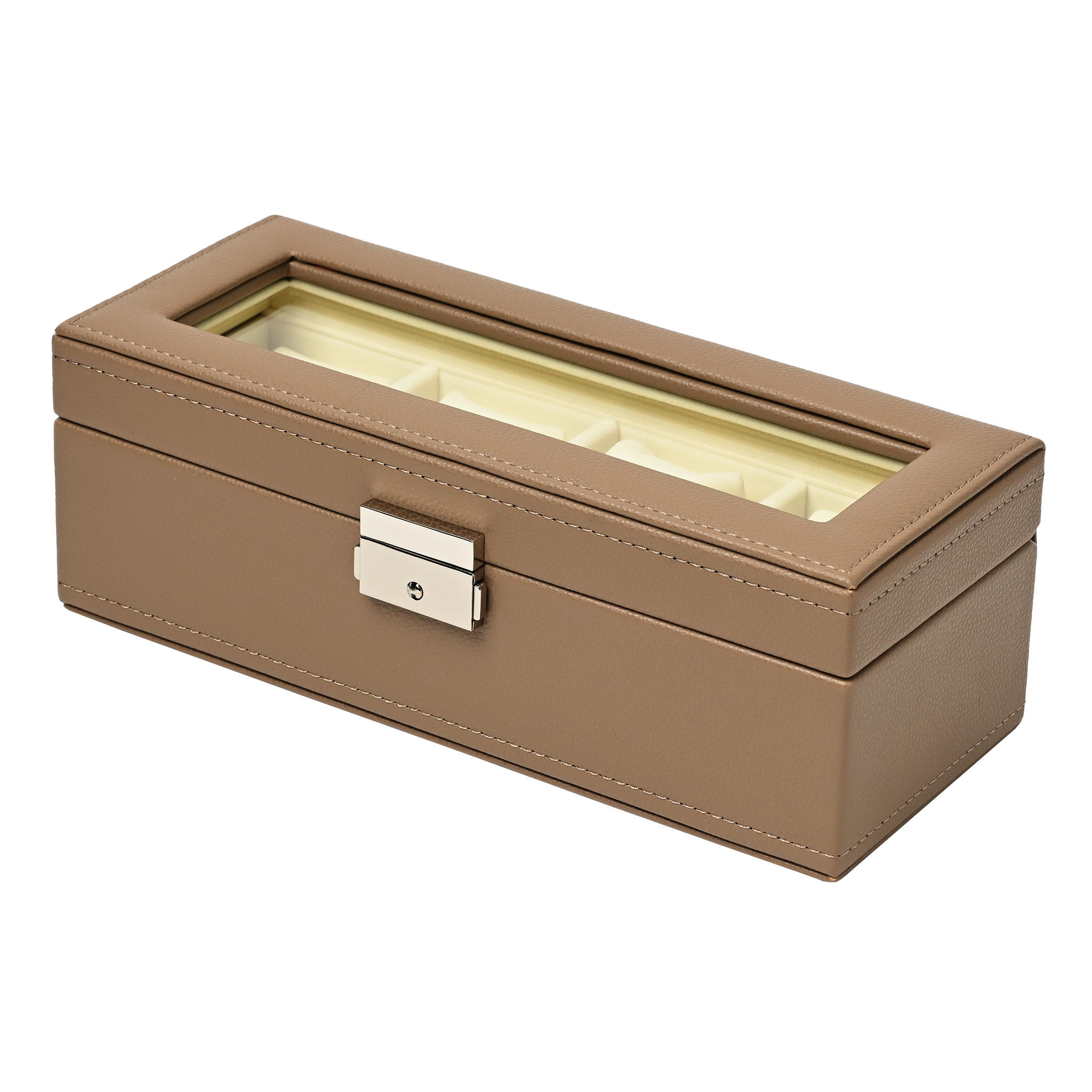 合皮4本腕時計収納時計ケース ベージュ SE83520BE